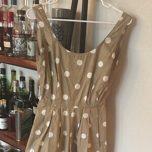 No. 6 Tan Polka Dot Jumpsuit